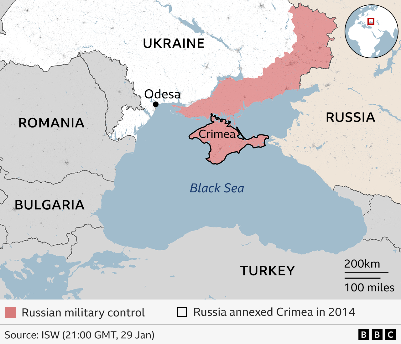 Black Sea and surrounding countries