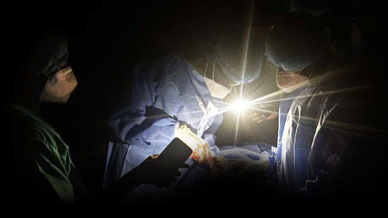Medics at el-Fasher’s Saudi Hospital during a bombing