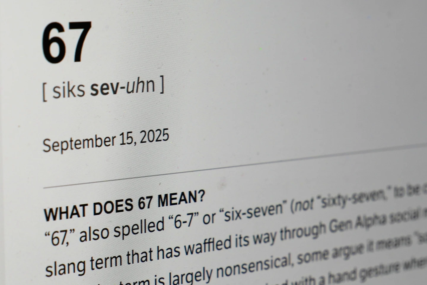 Understanding the Viral Phrase: Why ‘6-7’ is Dictionary.com's Word of the Year