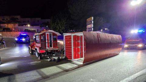 Tourist Train Overturns in Spanish Tapas Festival: 17 Injured
