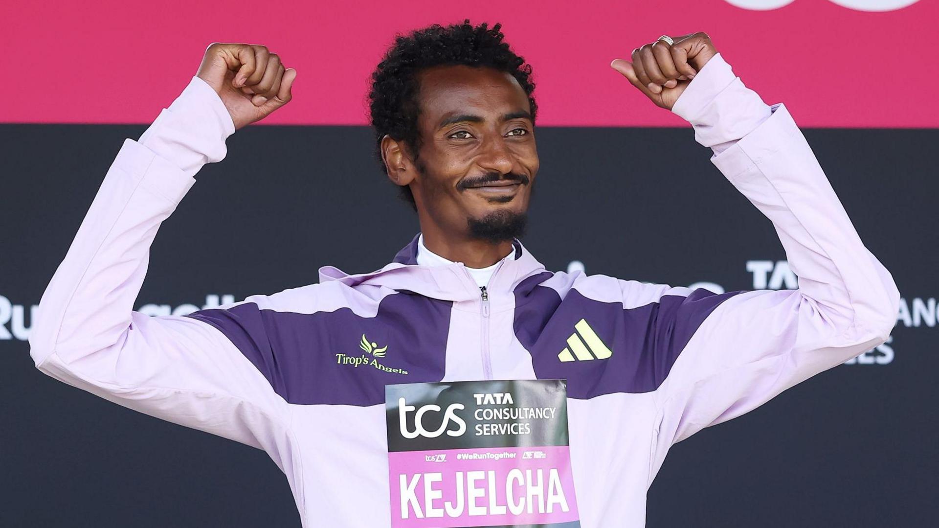 Ethiopia's Yomif Kejelcha shatters men's half marathon world record by 29 seconds